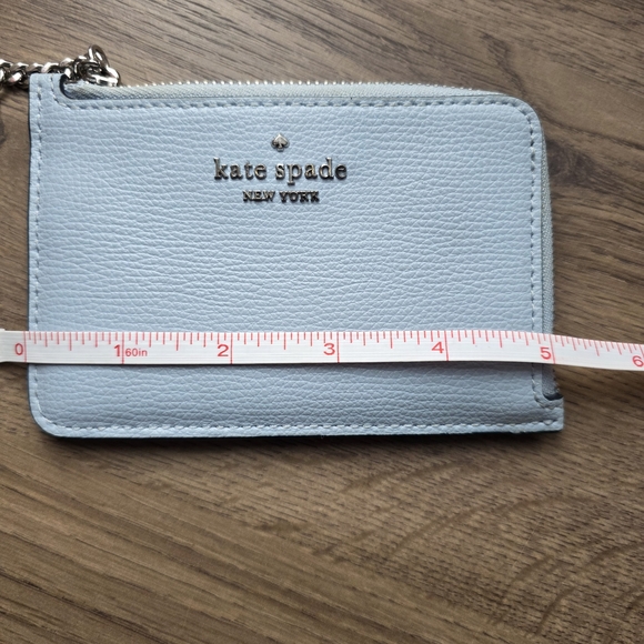 Kate Spade Light Blue Leather Keychain Wallet - Picture 6 of 7
